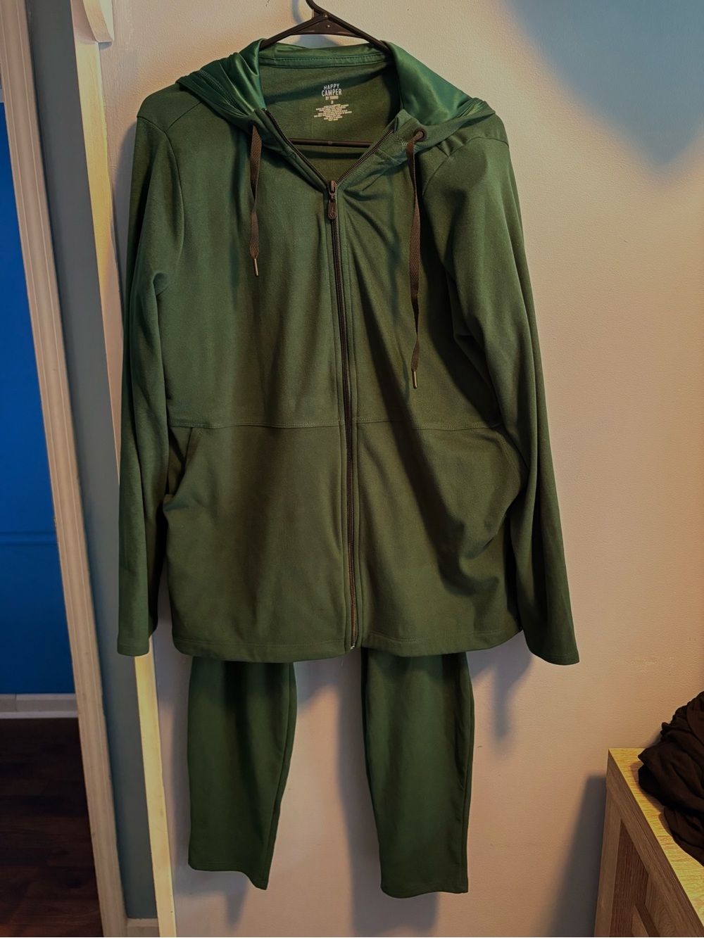 Torrid happy camper Emerald Green Full-Zip Hoodie & Matching Pants Set